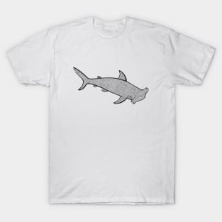 Hammerhead Shark Ink Art - cool ocean animal design - light colors T-Shirt